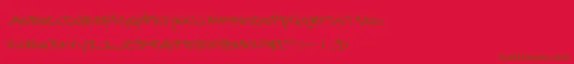 Arilonl Font – Brown Fonts on Red Background