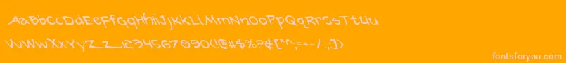 Arilonl Font – Pink Fonts on Orange Background