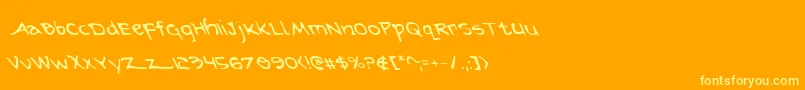 Arilonl Font – Yellow Fonts on Orange Background