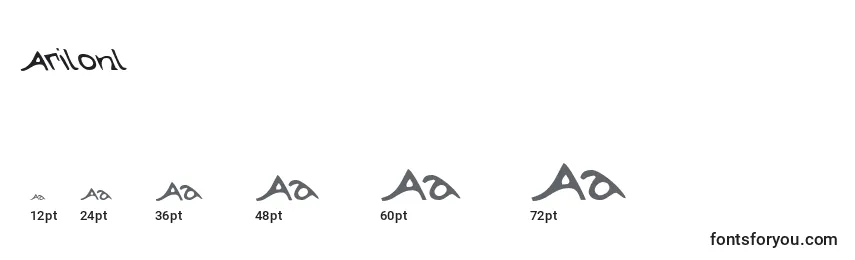Arilonl Font Sizes