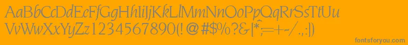 Lisätietoja NoveltyItalic-fontista NoveltyItalic-fontti – harmaat kirjasimet oranssilla taustalla