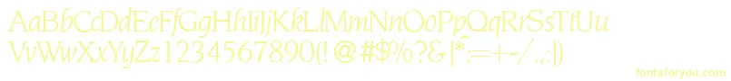 フォントNoveltyItalic – 黄色のフォント