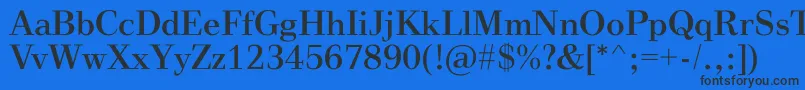 VinegarRegular Font – Black Fonts on Blue Background