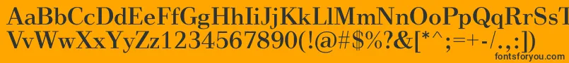 VinegarRegular Font – Black Fonts on Orange Background