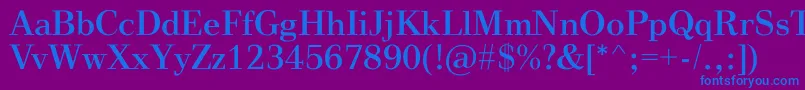 VinegarRegular Font – Blue Fonts on Purple Background