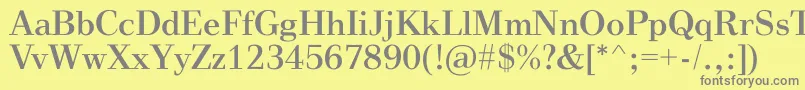 Шрифт VinegarRegular – серые шрифты на жёлтом фоне