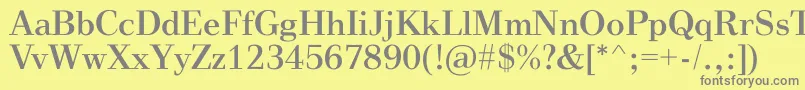 VinegarRegular Font – Gray Fonts on Yellow Background