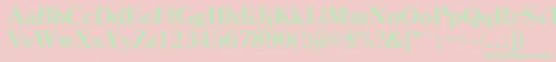 VinegarRegular Font – Green Fonts on Pink Background