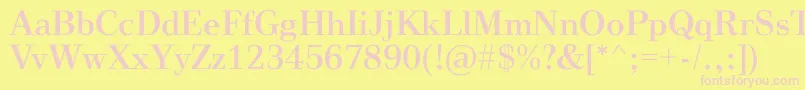 VinegarRegular Font – Pink Fonts on Yellow Background