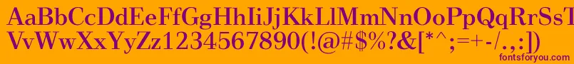 VinegarRegular Font – Purple Fonts on Orange Background