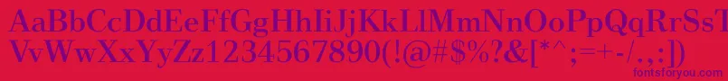 VinegarRegular Font – Purple Fonts on Red Background