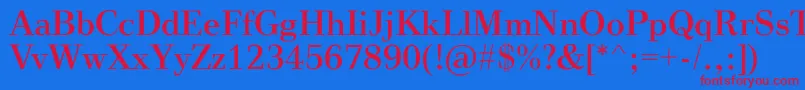 VinegarRegular Font – Red Fonts on Blue Background