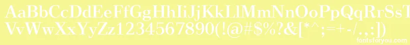 VinegarRegular Font – White Fonts on Yellow Background