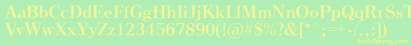 VinegarRegular Font – Yellow Fonts on Green Background