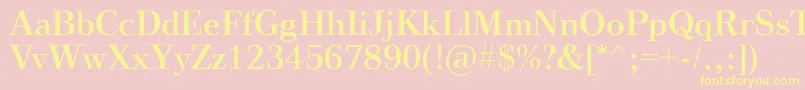 VinegarRegular Font – Yellow Fonts on Pink Background