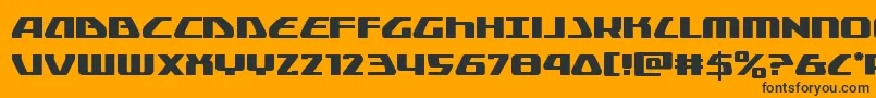 Globaldynamics Font – Black Fonts on Orange Background