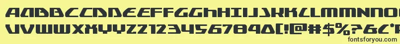 Globaldynamics Font – Black Fonts on Yellow Background