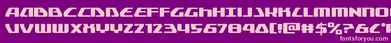 フォントGlobaldynamics – 紫の背景にピンクのフォント