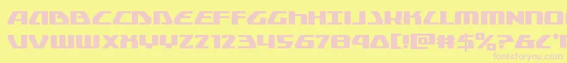 Globaldynamics Font – Pink Fonts on Yellow Background