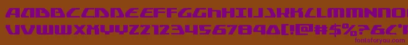 Globaldynamics Font – Purple Fonts on Brown Background