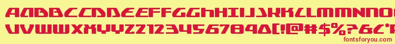 Globaldynamics Font – Red Fonts on Yellow Background