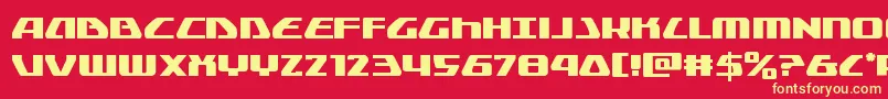 Globaldynamics Font – Yellow Fonts on Red Background