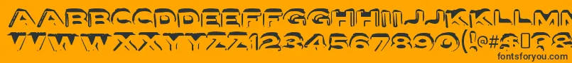 LettersetaRegular Font – Black Fonts on Orange Background