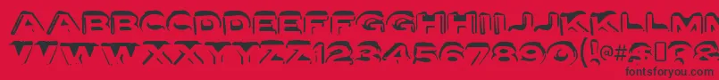 Шрифт LettersetaRegular – чёрные шрифты на красном фоне