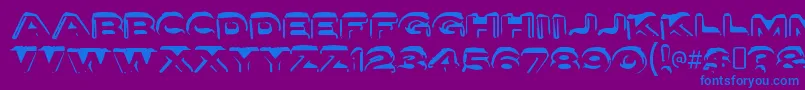 LettersetaRegular Font – Blue Fonts on Purple Background