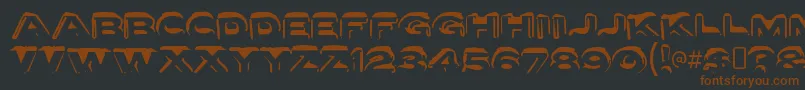 LettersetaRegular Font – Brown Fonts on Black Background