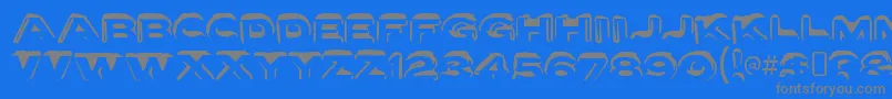 LettersetaRegular Font – Gray Fonts on Blue Background