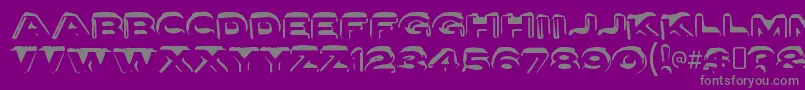 LettersetaRegular Font – Gray Fonts on Purple Background