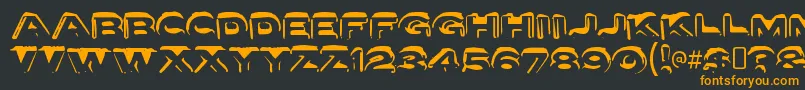 LettersetaRegular Font – Orange Fonts on Black Background