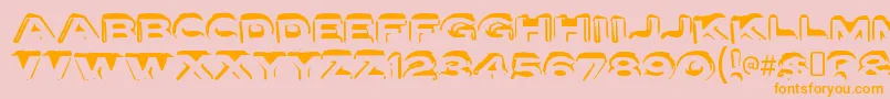 Czcionka LettersetaRegular – pomarańczowe czcionki na różowym tle