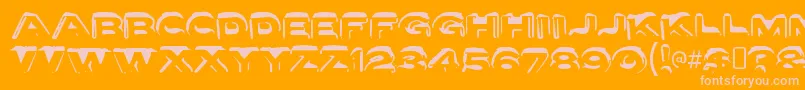 LettersetaRegular-Schriftart – Rosa Schriften auf orangefarbenem Hintergrund