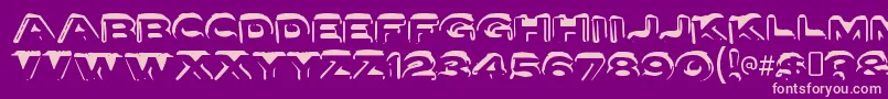 LettersetaRegular Font – Pink Fonts on Purple Background