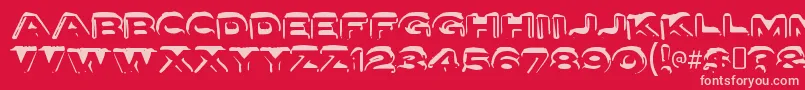 LettersetaRegular Font – Pink Fonts on Red Background