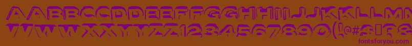 Fonte LettersetaRegular – fontes roxas em um fundo marrom