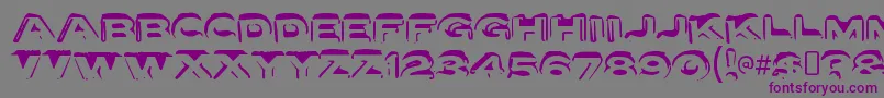 Fonte LettersetaRegular – fontes roxas em um fundo cinza