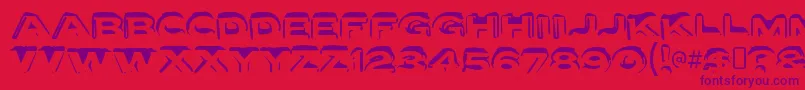 LettersetaRegular Font – Purple Fonts on Red Background