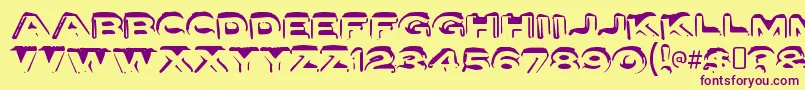 LettersetaRegular Font – Purple Fonts on Yellow Background