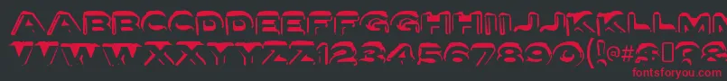 Шрифт LettersetaRegular – красные шрифты на чёрном фоне