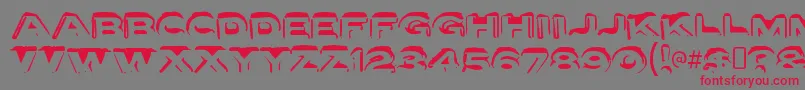 LettersetaRegular Font – Red Fonts on Gray Background