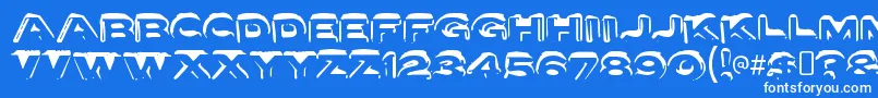 Шрифт LettersetaRegular – белые шрифты на синем фоне