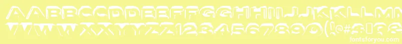 LettersetaRegular Font – White Fonts on Yellow Background