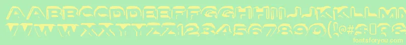 fuente LettersetaRegular – Fuentes Amarillas Sobre Fondo Verde