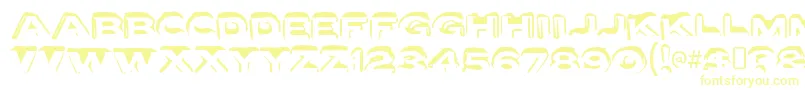 Czcionka LettersetaRegular – żółte czcionki na białym tle