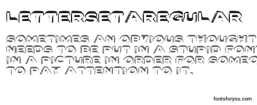 Обзор шрифта LettersetaRegular
