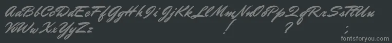 DoctorRussel Font – Gray Fonts on Black Background