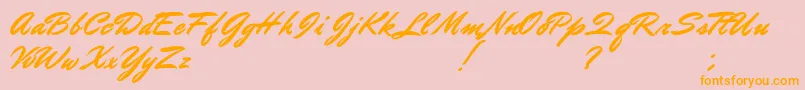 DoctorRussel Font – Orange Fonts on Pink Background